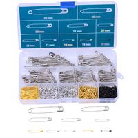 462 Pieces 7 Sizes Safety Pins Assorted Durable, Large Safety Pins Small 19mm - 54mm for Home Office Use Art Craft Sewing Jewelry Making