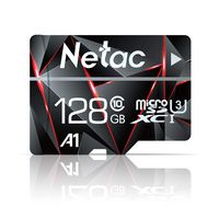 128GB Micro SD Card, Netac Memory Card MicroSD High Speed Transfer A1 C10 U3 MicroSDXC TF Card for Cemera/Phone/Nintendo-Switch/Galaxy/Drone/Dash Cam/GOPRO/Tablet/PC/Computer with Adapter