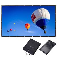 Instahibit 120" 16:9 Portable Front Projection Screen Foldable PVC 3D 4K HD with Holes Home Theater Yard Camping