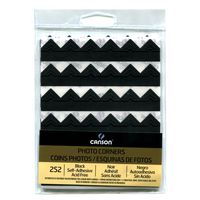 Self-Adhesive Photo Corners Black 252/Pk 6/Pk