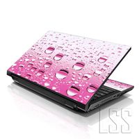 LSS 10 10.2 inch Laptop Skin Cover Compatible with HP Dell Lenovo Apple Asus Acer Compaq - Fits 7" 8" 8.9" 10" 10.2" (2 Wrist Pads Free) Pink Water Drops