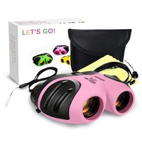 Gifts for 3-12 Year Old Girls, Kids Binoculars for Outdoor Easter Toys for 3-12 Year Old Girls Easter Christmas Xmas Stocking Stuffers Fillers Gifts for Kids Teen Girls Pink DL09