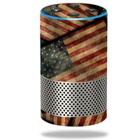MightySkins Skin Compatible with Amazon Echo (2ND Gen) - Vintage American | Protective, Durable, and Unique Vinyl Decal Wrap Cover | Easy to Apply, Remove, and Change Styles | Made in The USA