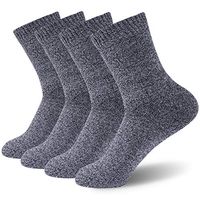Wide Diabetic Socks, Feelwe Non Binding Cotton Socks Diabetic Socks for Men Size 13-15 Extra Wide Thermals Socks Crew Socks Seamless Toe Loose Top Diabetic Socks Womens 4 Pairs Black White X-Large