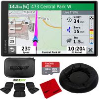 Garmin DriveSmart 65 Premium Navigator with Hard Case, Dash Mount, and Cleaning Cloth