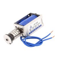 DC 12V 10mm 4.5Kg 9.9lb Push Pull Type Open Frame Solenoid Electromagnet JF-Z05