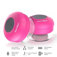 SoundBot SB510 HD Water Proof Bluetooth 3.0 Speaker, Mini Water Resistant Wireless Shower Speaker, Handsfree Portable Speakerphone with Built-in Mic