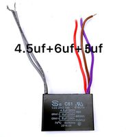 New CEILING FAN CAPACITOR CBB61 4.5uf + 6uf + 5uf 5 WIRE 250V