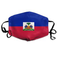 NUNOFOG Haiti Flag Unisex Safety Masks Washable and Reusable Cleaning Gardening Dust Respirator Mouth Masks for Men Women One Size