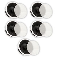 Theater Solutions TS80A in Ceiling 8" Angled Speakers Home Theater Surround 5 Speaker Set