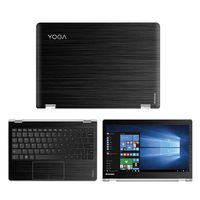 Black Brushed Aluminum skin decal wrap skin Case for Lenovo Yoga 710 11 11.6" Touch Screen Laptop