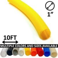 Electriduct 1" Split Wire Loom Tubing Polyethylene Flexible Conduit (1 Inch ID) - Yellow - 10 Feet