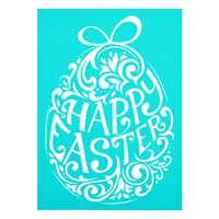 YeulionCraft Self-Adhesive Silk Screen Stencils Mesh Transfers Reusable Sign Stencils DIY Festival Painting on Wood Home Decor, Easter Eggs