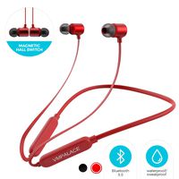 VMPALACE Bluetooth Headphones, Noise Cancelling Headphones with Microphone - Magnetic HD Stereo Wireless Headphones, IPX7 8 Hour Battery Waterproof Bluetooth Headset for Running Workout & Gym