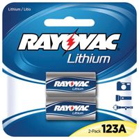 RAYOVAC RL123A-2A 3-Volt Lithium 123A Photo Batteries (2 pk) consumer electronics