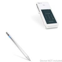 Clover Flex Stylus Pen, BoxWave [AccuPoint Active Stylus] Electronic Stylus with Ultra Fine Tip for Clover Flex - Metallic Silver