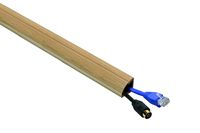 D-Line Quarter Round Cable Raceway Cord Cover Floor Trim | Stainable Wood Effect | 5 Foot 0.87"x0.87"