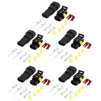 5 Kits 2-Pole Sealed Waterproof Cable Connectors