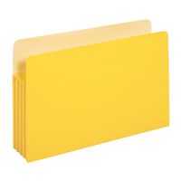 Globe-Weis/Pendaflex Colored File Pockets, 3.5-Inch Expansion, Legal Size, Yellow, Box of 25 (1526E YEL)