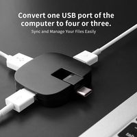 USB c Hub, Barsone 3-Port USB 2.0 Data Hub Splitter Adapter for MacBook/Pro/Air and Type C Windows Laptops