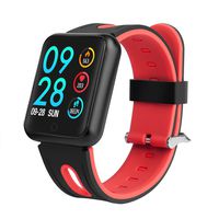 Gym Exercise Sweatproof Smart Watch,US taStone Sport Smart Wrist Heart Rate Monitor Fitness Activity Tracker Accurate Bluetooth Band for iPhone XS,Samsung Galaxy S10,All Android Smart Phones,Red