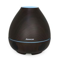Bluetooth Speaker&Essential Oil Diffuser 300ml &Night Light&Mini Humidifier 4 in 1-Rich Bass with Dual Loud Speakers, Essential Oil Diffuser with Speakers, Dark,for Home, Kids Room, Bedroom