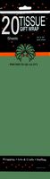 Tissue Paper, Green, 20 Sheets, Case Pack of 48, Ideal for Bulk Buyers