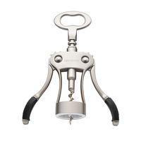 Stainless Steel Wing Corkscrew Wine Opener, Waiters Corkscrew Cork and Beer Cap Bottles Opener Remover, Used in Kitchen Restaurant Chateau and Bars