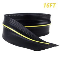 Universal Garage Door Bottom Threshold Seal DIY Weather Stripping,Weatherproof Floor Rubber Replacement (16 Ft)
