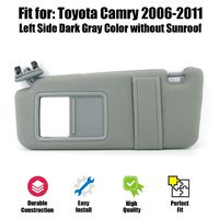 Dark Gray Sun Visor for Toyota Camry 2006 2007 2008 2009 2010 2011 Without Sunroof and Lights Left Driver Side Replaces 74320-06780-B0 7432006780B0