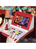 New JXD Classic Nostalgia Big Rocker Retro Mini Arcade Console Dual-core 32GB Build in 9000 Games Arcade neogeo/cp1/cp2/gbc/gb/sens/nes/smd mp3 mp4 (Black)