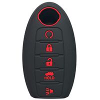Coolbestda Silicone 5buttons Smart Key Fob Remote Skin Cover Case Protector Keyless Entry Jacket for 2018 2017 Nissan Armada Murano Rogue Maxima Altima Sedan Pathfinder KR5S180144014