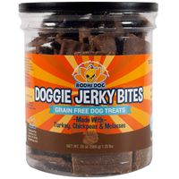 Premium Healthy Dog Jerky Treats | Grain Free Turkey Dog Treat Bites | Natural Snack Made with Turkey, Chickpeas & Molasses | No Corn, Wheat or Soy