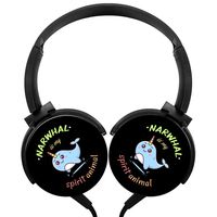 Wired Stereo Narwhal is My Spirit Animal Headphone Noise Cancelling Over Ear Portable Headset Earphone Earpiece