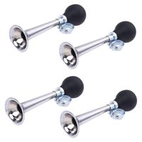 LONG TAO 4 Pcs Metal Squeeze Bike Bugle Horn Classic Vintage Clown Bugle Clown Bike Horn for Bicycle Car Universal