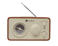 SINGING WOOD Retro Vintage Wooden AM/FM Radio (Cherry Wood)