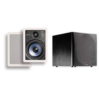 Polk Audio RC65i 6.5-inch 2-way In-ceiling Speakers (Pair) with PSW505 12-inch Powered Subwoofer | Easily Fits, Looks Minimal, Gives Out Great Sound | Upgrade your Home Theater Now!