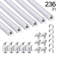 236 Inch Soft Pvc Cord Raceway Kit, Declu - Cable Deco Plus, Flexible Channel for Easy Cutting and Install, On-Wall Organizer to Cover and Hide Tv Wire (Medium, Light-Gray tube (Light-Gray connector))