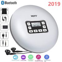 Portable CD Player Bluetooth, Personal Compact Disc Player with Headphones/LCD Display/USB Power Adapter/Aux Cable for Car, Electronic Skip Protection, Anti-Shock Function CD Music Player(White)