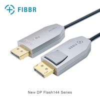 FIBBR DP Cable, Fiber Optic Displayport Cable Support 32.4 Gbps, 8k@60hz, 4K@144Hz, Male to Male Audio Video DP 1.4 Cable Slim and Flexible High Speed DP to DP Cable (6.6ft)