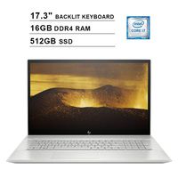 2019 HP Envy 17.3 Inch Touchscreen FHD 1080P Laptop (8th Gen Inter 4-Core i7-8565U up to 4.6 GHz, 16GB DDR4 RAM, 512GB SSD, NVIDIA GeForce MX250 2GB, Backlit KB, WiFi, Bluetooth, HDMI, Windows 10)