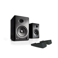 Audioengine A5+ Powered Desktop Speaker Bundle with DS2 Desktop Speaker Stands - (Pair) Black