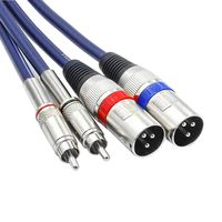 TISINO Dual RCA to XLR Male Cable, 2 XLR to 2 RCA/Phono Plug HiFi Stereo Audio Connection Microphone Cable Wire Cord Path Cable - 10 Feet / 3m