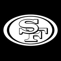 SF 49ers Logo - Vinyl 4" wide (color: WHITE) decal laptop tablet skateboard car windows sticker - exclusively by So Cool Stuff