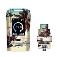 IT'S A SKIN Decal Vinyl Wrap for Smok Species 230W TFV8 Baby V2 Vape Sticker Sleeve Cover/Faded Beach Palm Tree Tropical