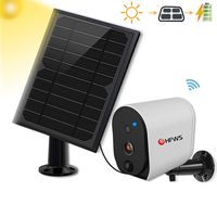 Solar Powered Security Camera+Solar Panel, Compatible with Alexa and Google Voice Enabled,Rechargeable 6400mAh Battery That Lasts for 365-Days Under Sunlight, 2-Way Audio,Support SD Card,HFWS-S3