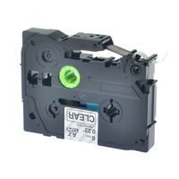 Compatible TZe-111 TZe111 TZ-111 TZ111 Laminated Black on Clear Tape (4PK)