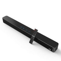 Bestisan Soundbar, 32-Inch 80W Sound Bar with Subwoofer Connection Port, Wired and Wireless Bluetooth 5.0 Speaker for TV (6 Drivers, Touch Control, Wall Mountable)
