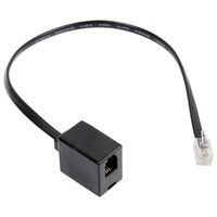 RJ9 Headset/Handset Adapter Extension Cord - Female to Male 4P4C Cable, not RJ11/RJ12, for Plantronics, Jabra, Cisco Hot Desking Office Phones