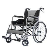 wheelchair Portable Collapsible, Lightweight Medical Transport, Widened seat, Suitable for People with Lower Limb Disabilities and Unable to Stand